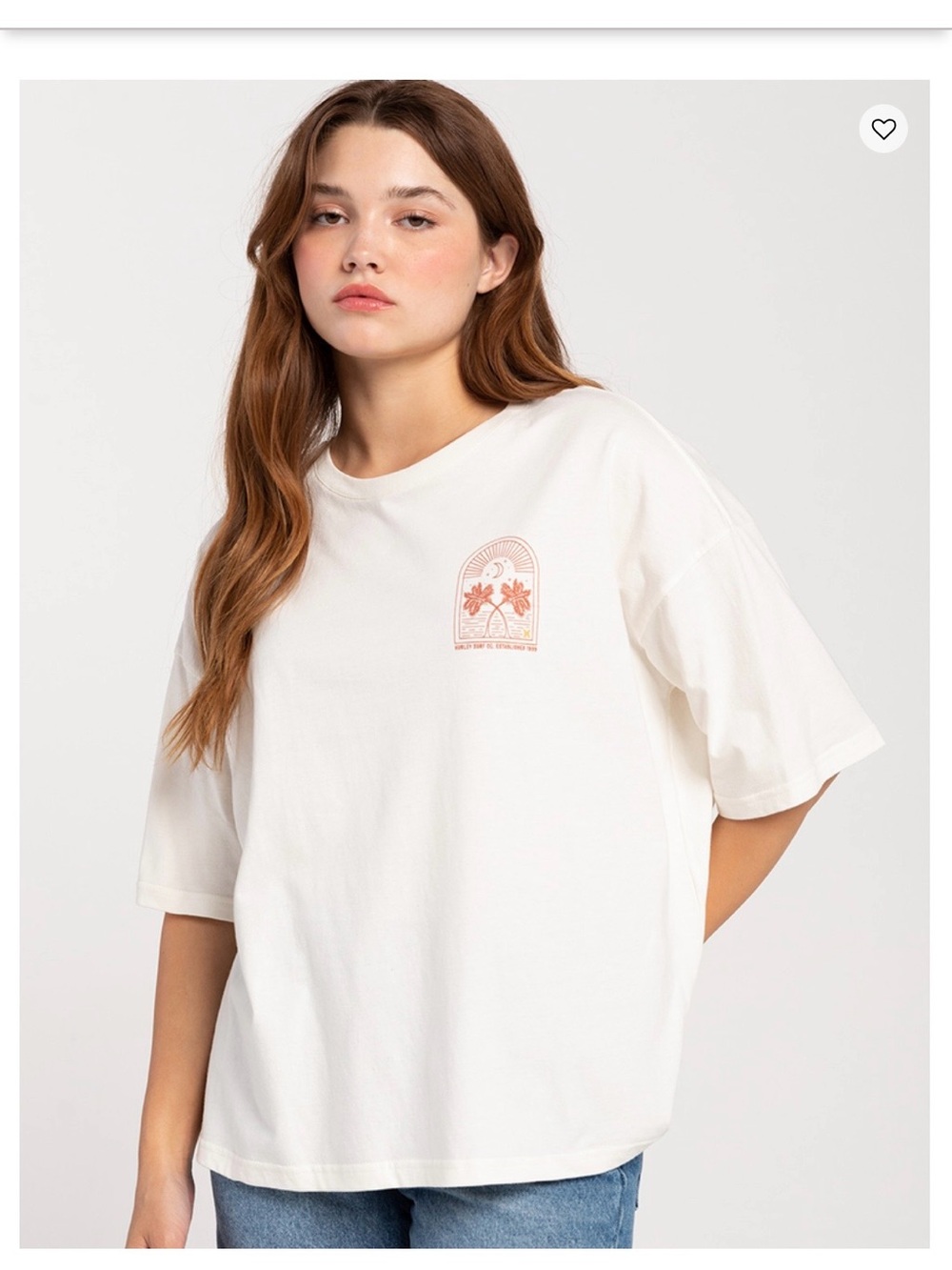 Hurley Women’s Cream Graphic Short-Sleeve Tee - Medium